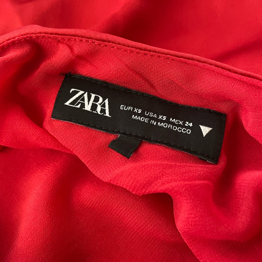 NWOT ZARA satin halter dress - Picture 5 of 7